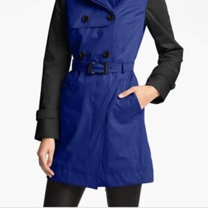 Women's Blue and Black Trench Coat SOIA&KYO LARGE